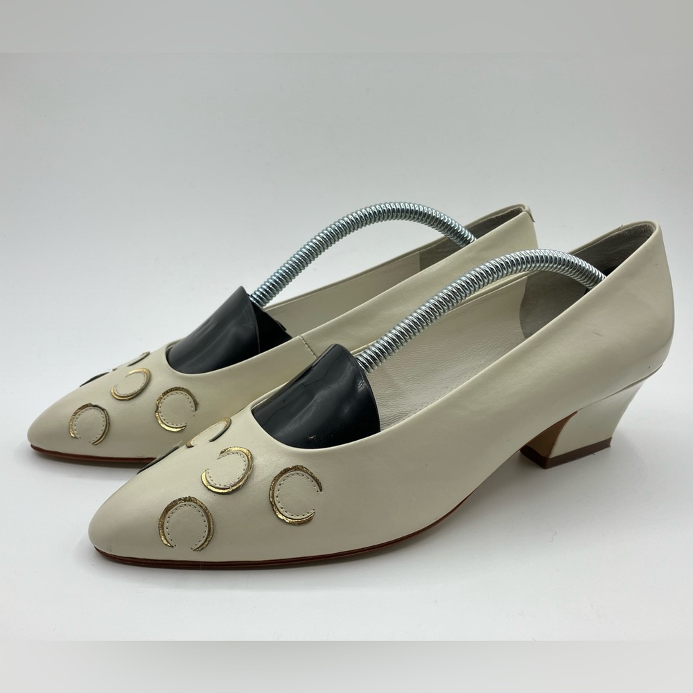 Laurent Leather Ivory/Cream Colored Dress Shoes Made In Italy Size 7.5